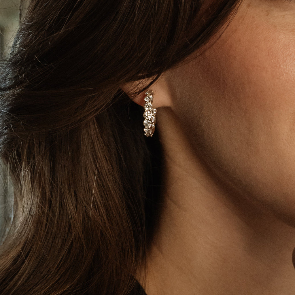 Round Diamond Hoops