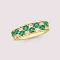 Emerald and Baguette Ring