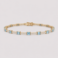 Aquamarine & Diamond Bracelet