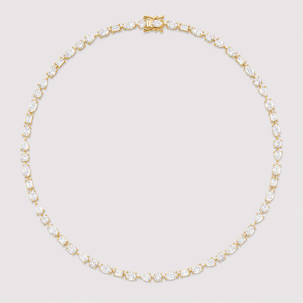Fancy Shape Diamond Necklace