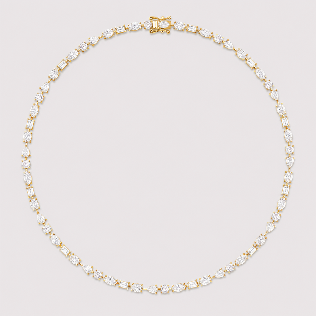 Fancy Shape Diamond Necklace