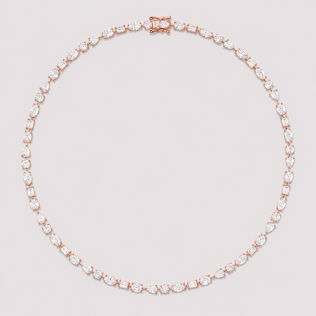 Fancy Shape Diamond Necklace