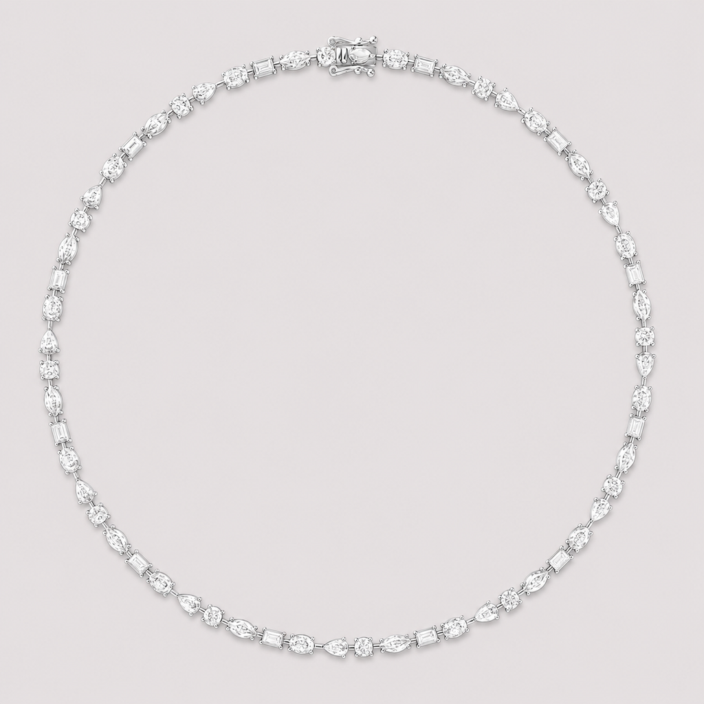 Fancy Shape Diamond Necklace