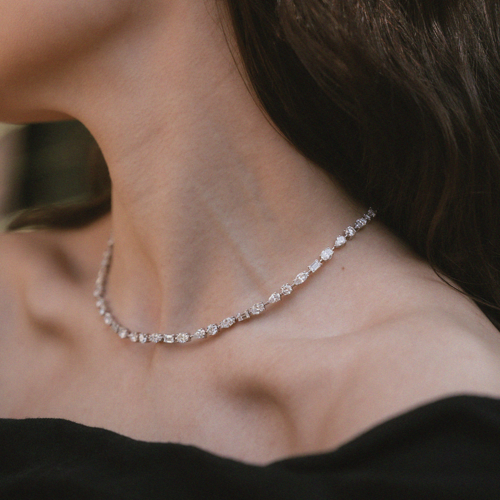 Fancy Shape Diamond Necklace