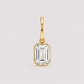 Emerald Bezel Diamond Pendant
