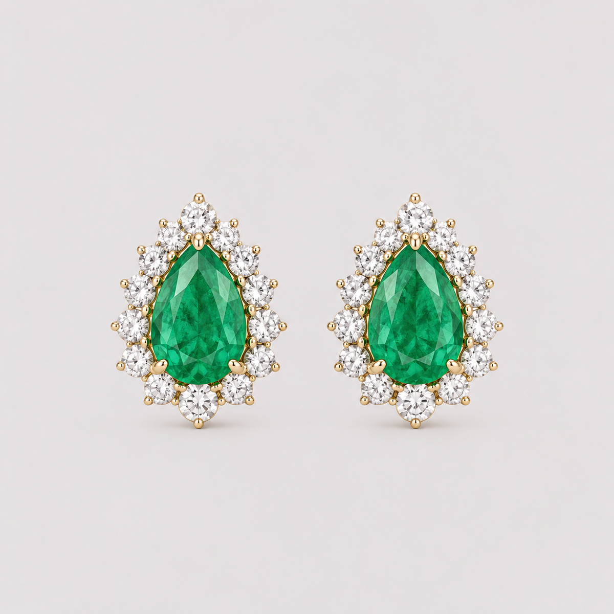 Emerald & Diamond Earrings