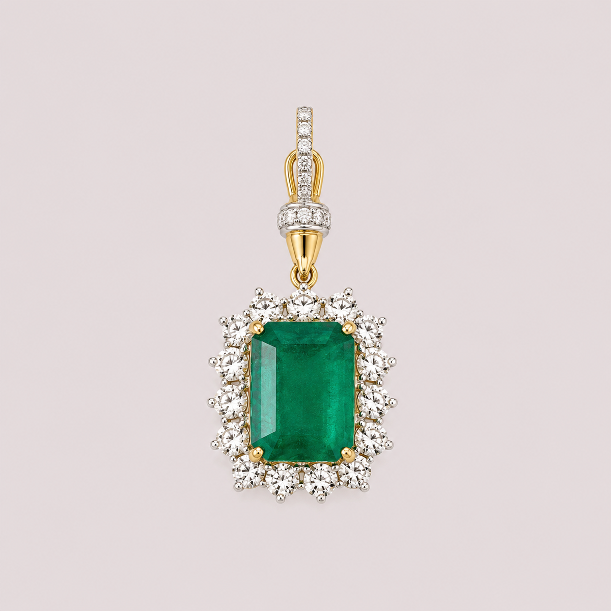 Emerald Diamond Pendant