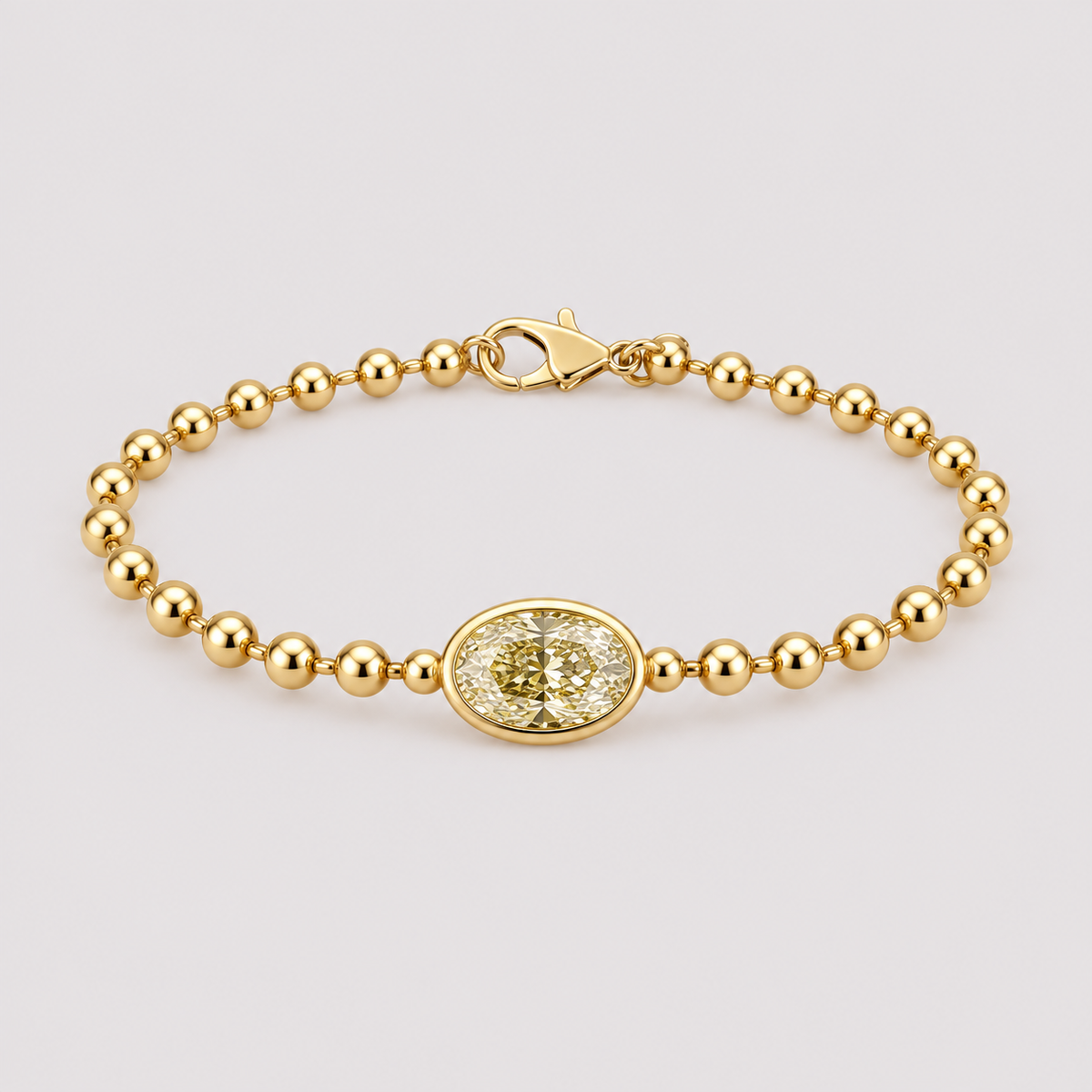 Fancy Yellow Diamond Ball Bracelet