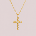 Gold Cross Beaded Diamond