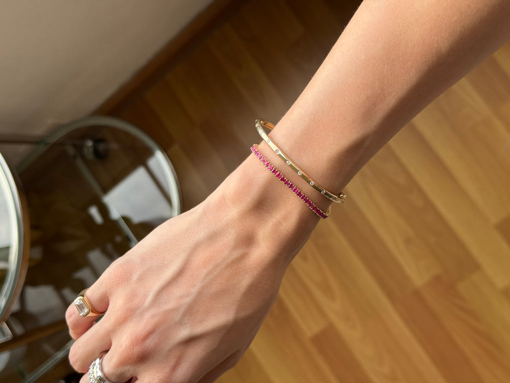 Natural Ruby Tennis Bracelet