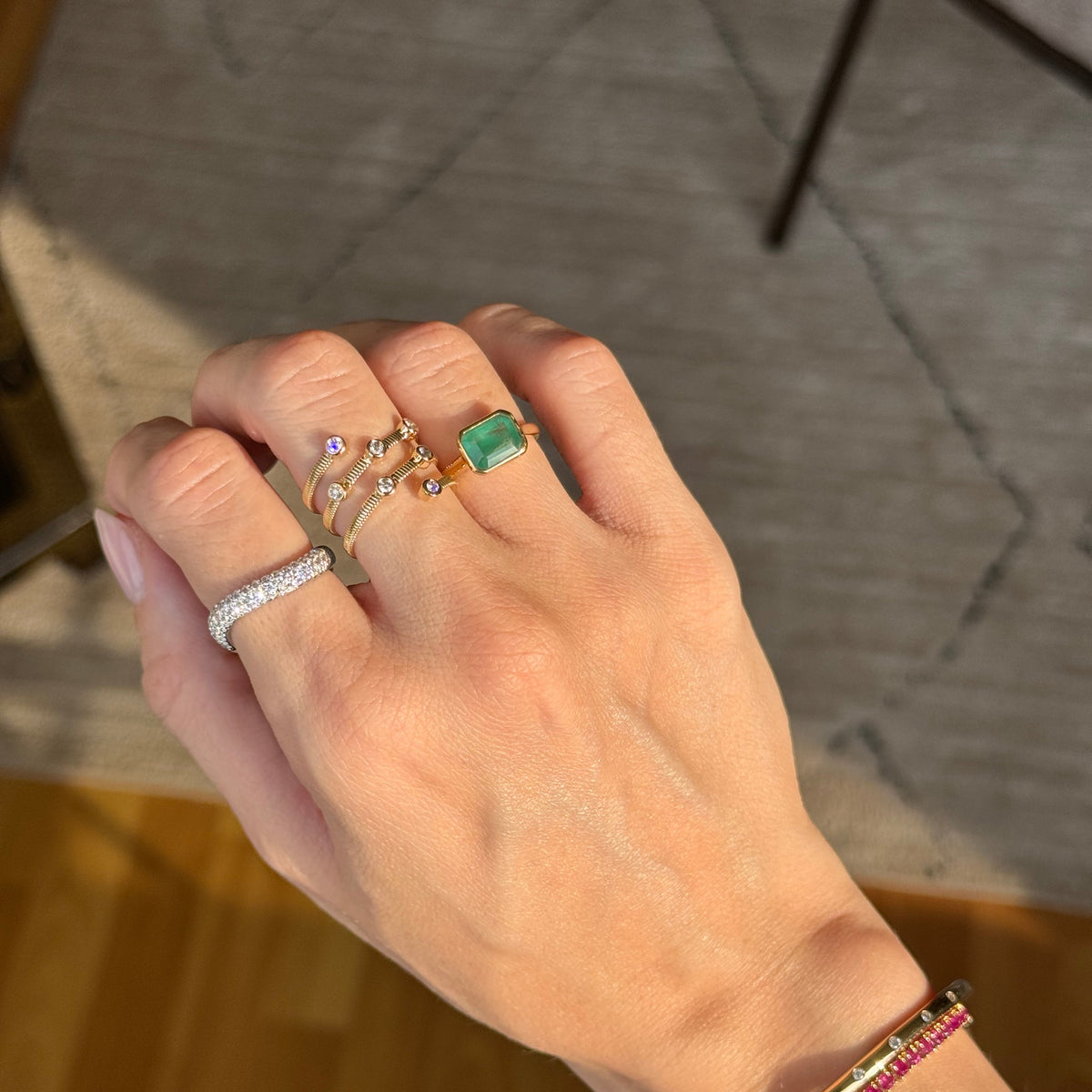 Wave Diamond Ring