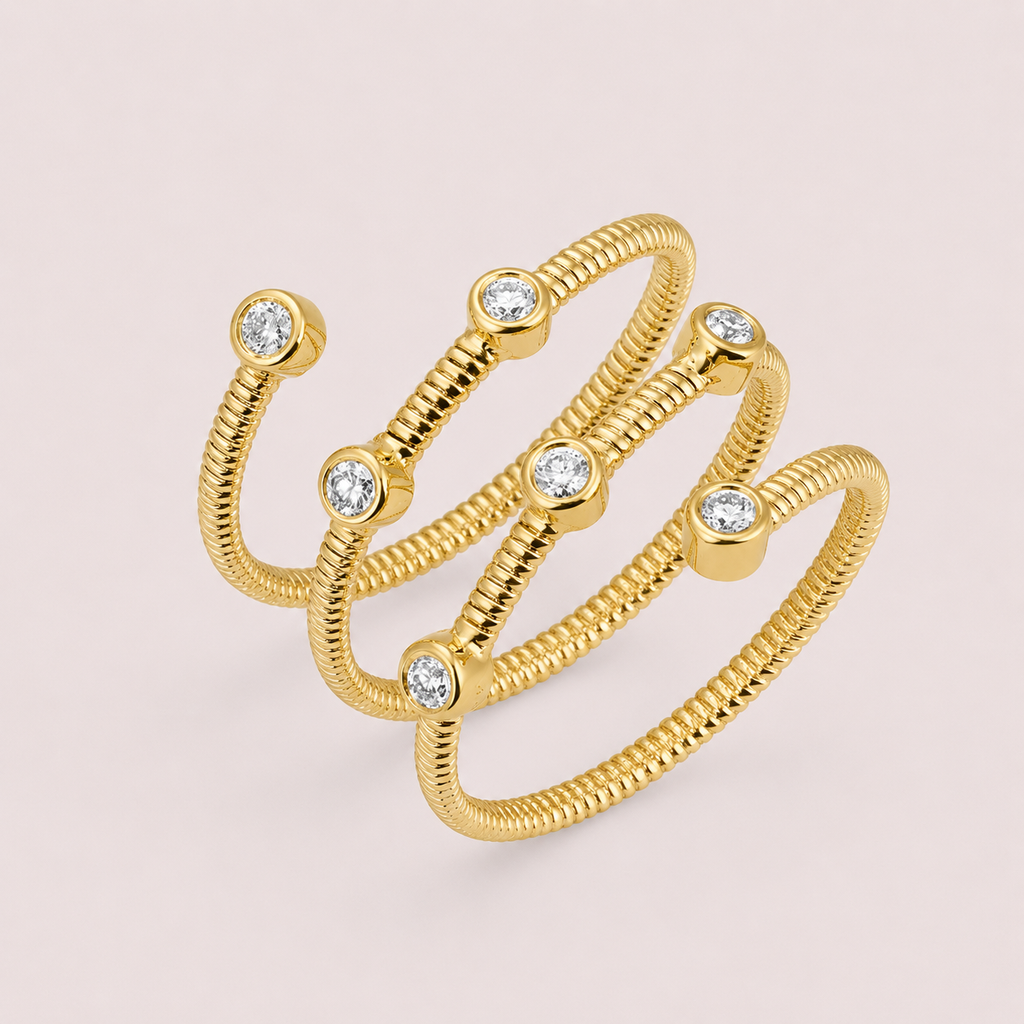 Omega Chain Diamond Ring