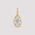 Oval Bezel Diamond Pendant