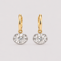 East-West Bezel Diamond Earrings