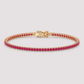 Natural Ruby Tennis Bracelet