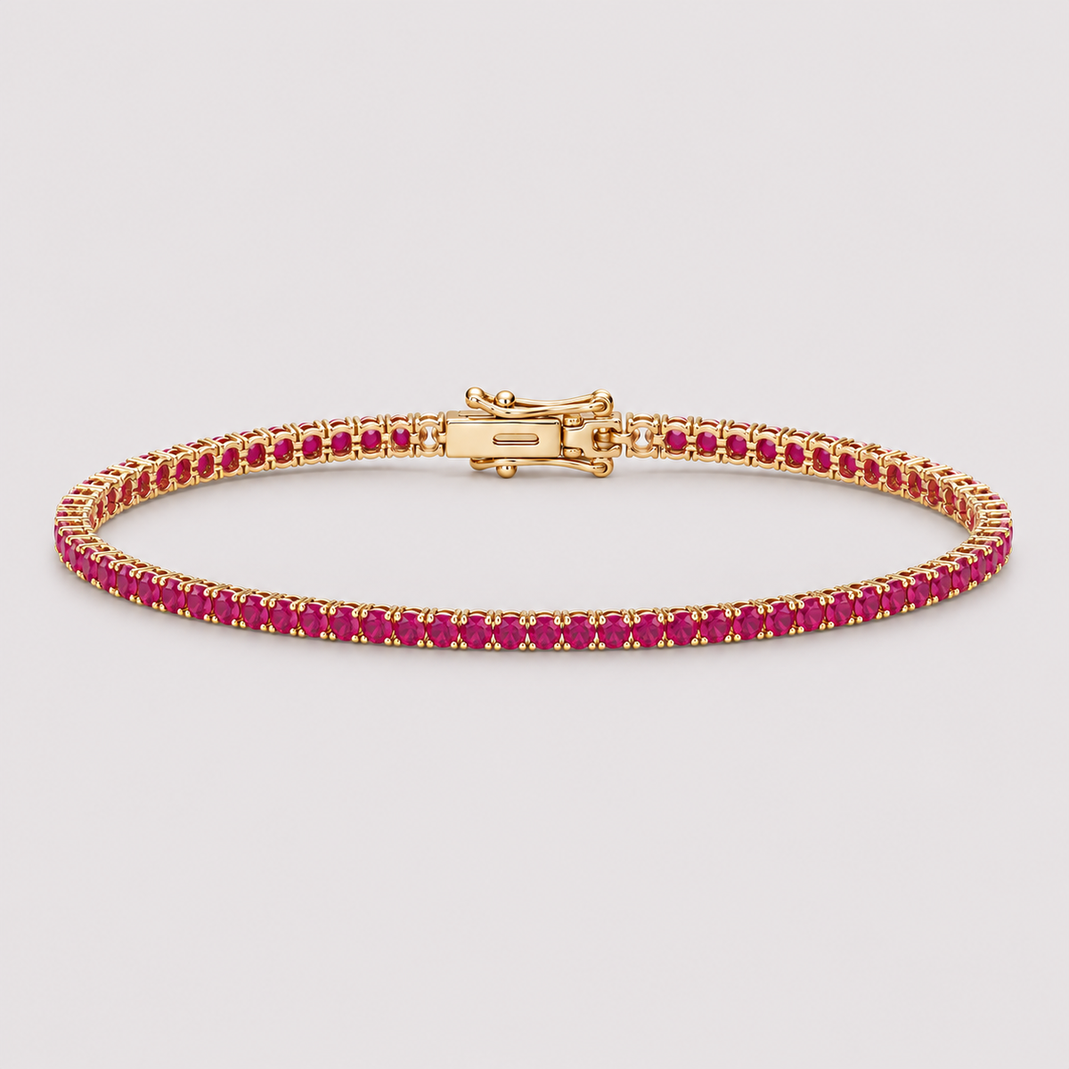 Natural Ruby Tennis Bracelet