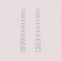 Tapered Diamond Hoop Earrings