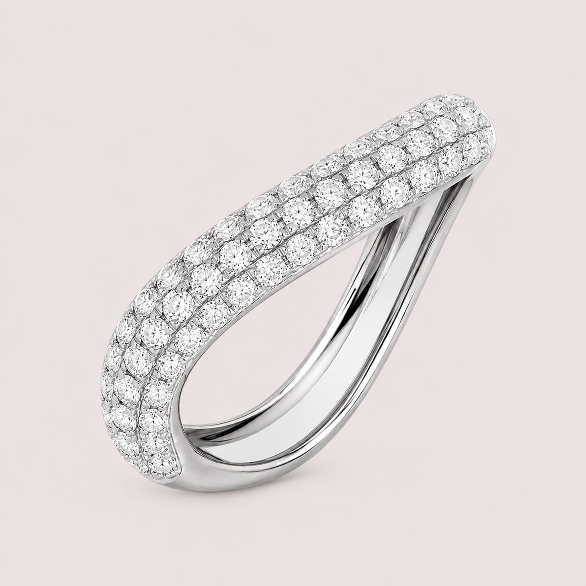 Wave Diamond Ring