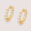 Round Diamond Hoops