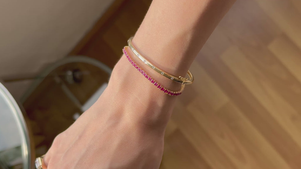 Natural Ruby Tennis Bracelet