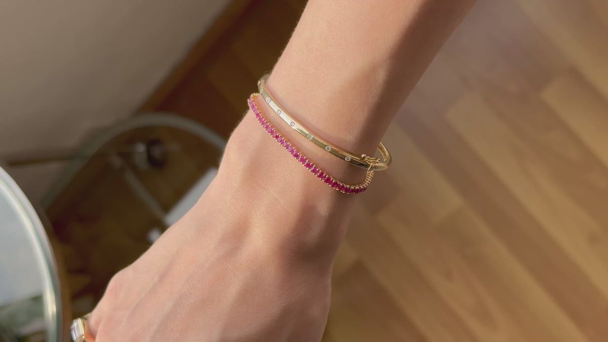 Natural Ruby Tennis Bracelet